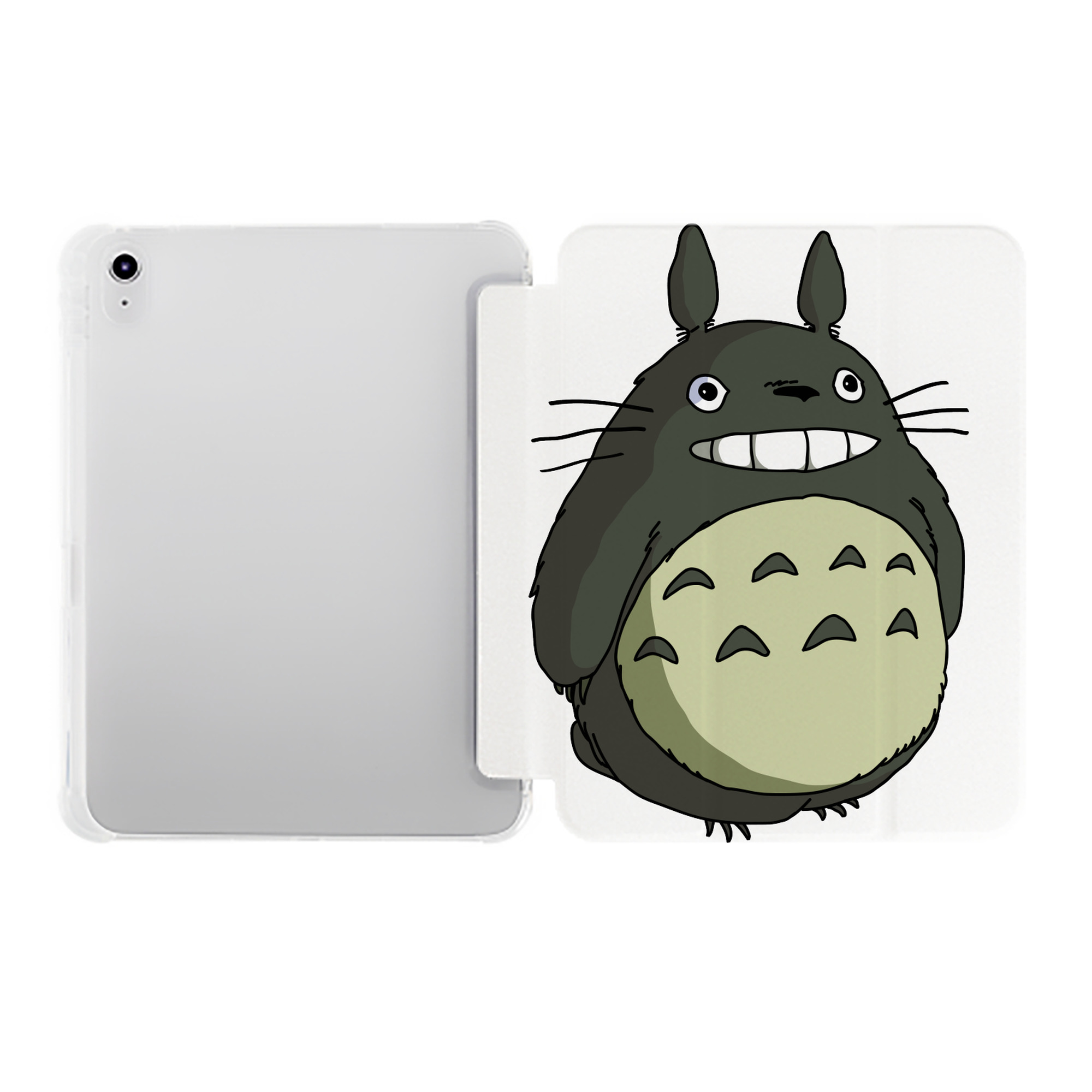 （画像用） となりのトトロ 草壁メイ 草壁サツキ My Neighbor Totoro Satsuki Kusakabe Mei Kusakabe IPad ケース ペン収納付き 三つ折りスタンド PUレザー×シリコン 対応機種9.5/10.5/10.9インチ